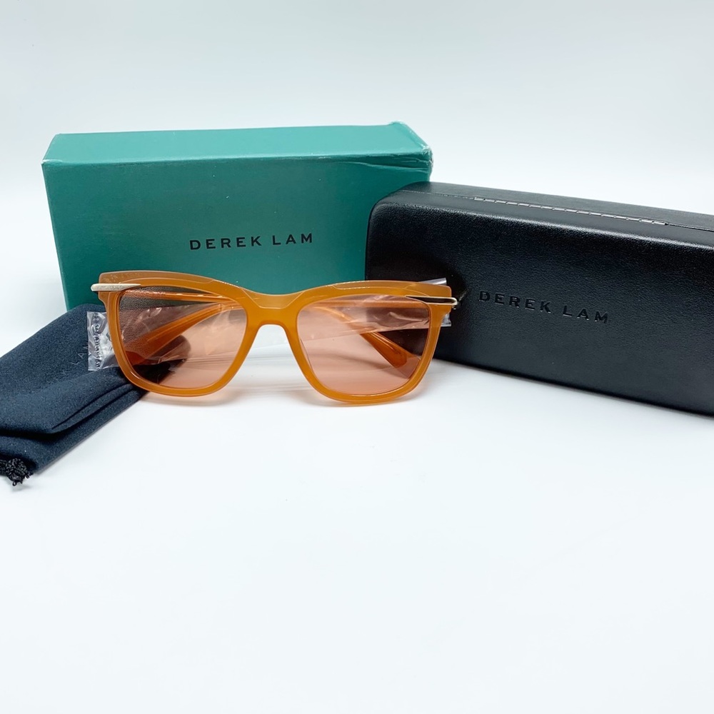NIB $410 Derek Lam Viven Cat Eye Sunglasses in Amber